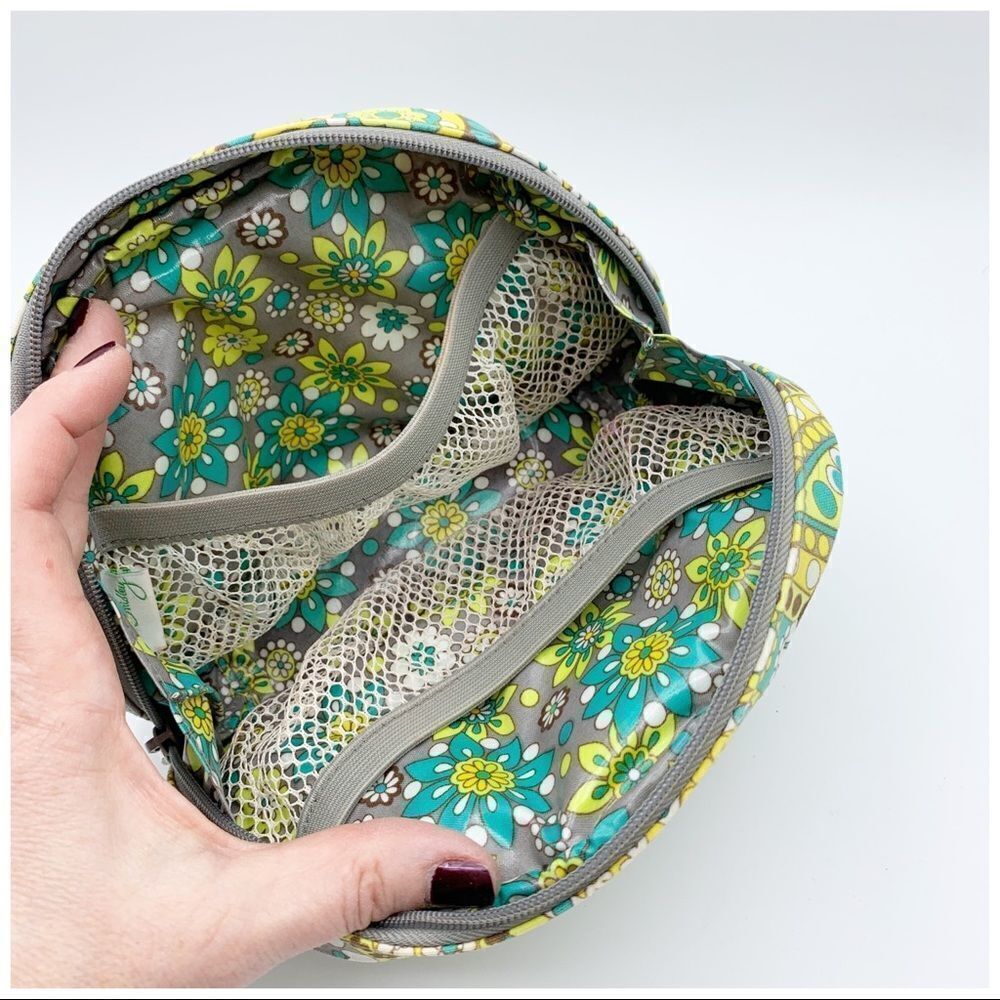 Vera Bradley Medium Lemon Parfait Cosmetic bag EUC - Picture 7 of 10